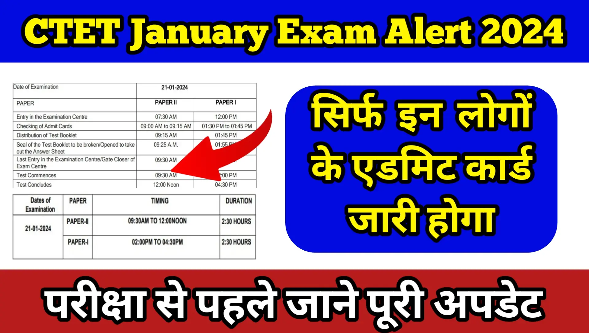 CTET January Exam Alert 2024