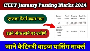 CTET January Passing Marks 2024