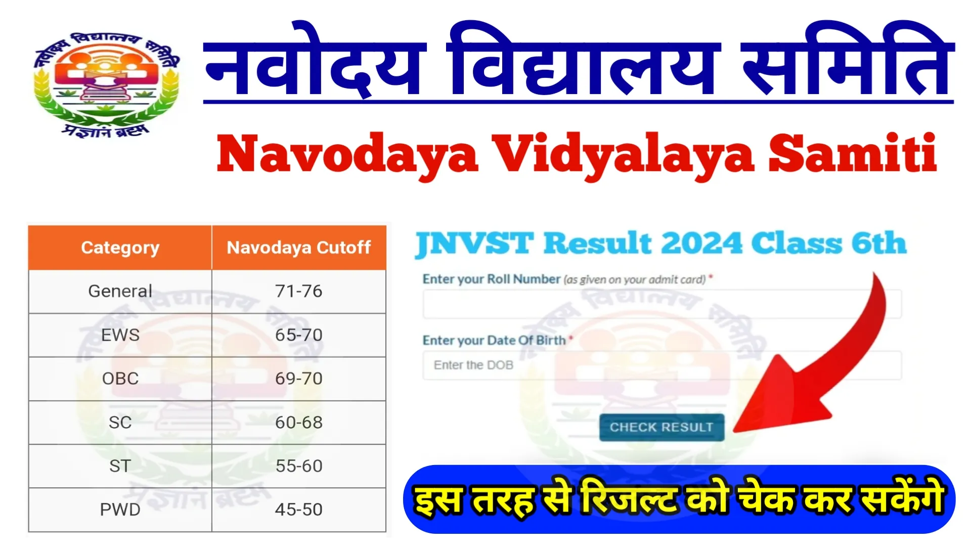 Navodaya Class 6th Result 2024 Out Date